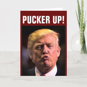DONALD TRUMP KISS CARTES D'ANNIVERSAIRE FUNNY