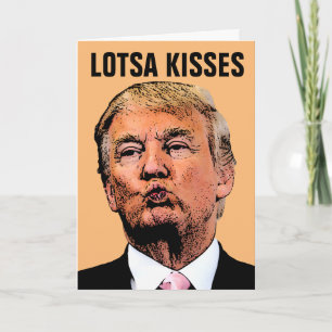 DONALD TRUMP KISS FUNNY CARTES FÊTES DES PÈRES
