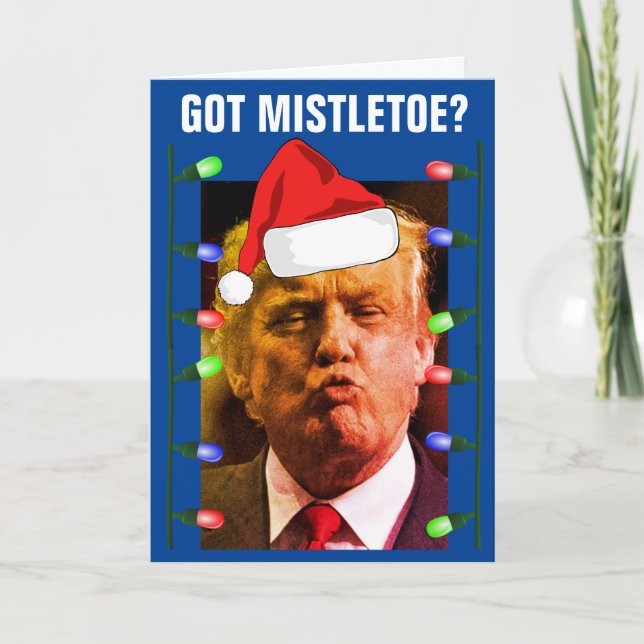 DONALD TRUMP KISS FUNNY CHRISTMAS CARTES (Devant)