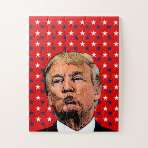 DONALD TRUMP KISS JIGSAW PUZZLE FACILE