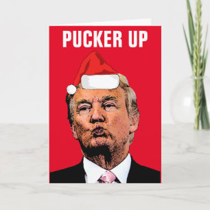 DONALD TRUMP KISS "PUCKER UP" CHRISTMAS CARDS