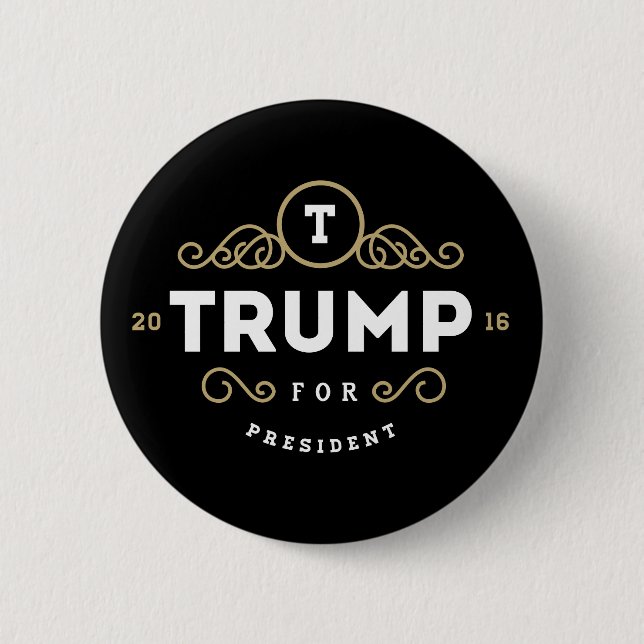Donald Trump Luxury 2 Inch Round Button (Front)