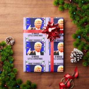  DONALD TRUMP MAGA FUNNY Christmas WRAPPING PAPER