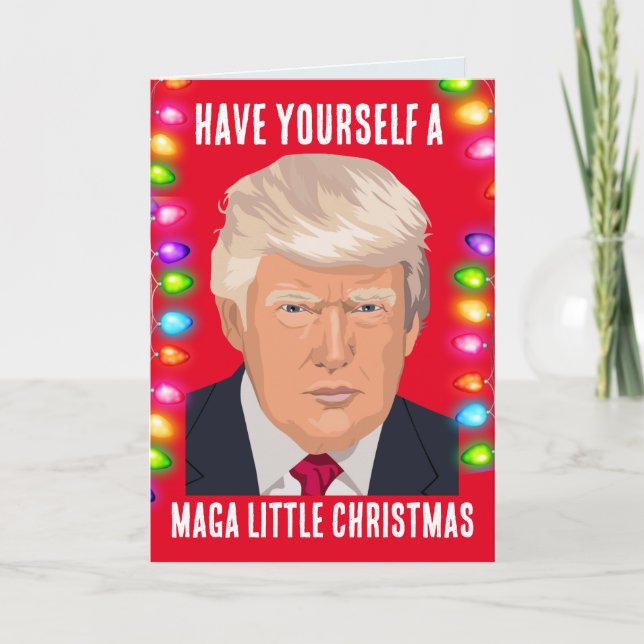  DONALD TRUMP MAGA LITTLE Christmas card (Front)