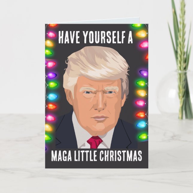  DONALD TRUMP MAGA LITTLE Christmas cards (Front)