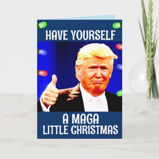  DONALD TRUMP MAGA LITTLE Christmas cards (Front)