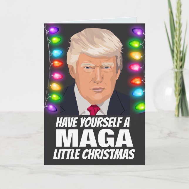  DONALD TRUMP MAGA LITTLE Christmas cards (Front)