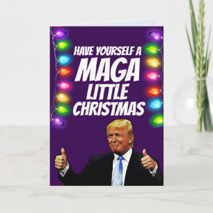 DONALD TRUMP MAGA LITTLE Christmas Greeting cards