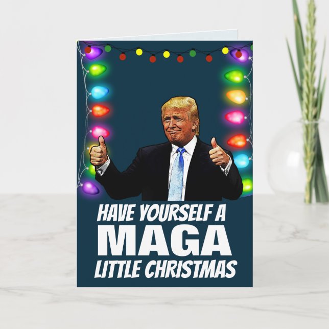 DONALD TRUMP MAGA PETITES cartes de Noël (Devant)