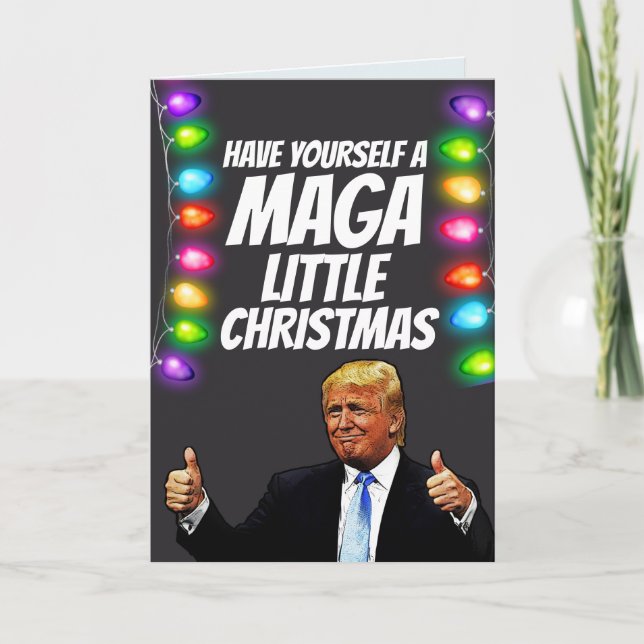 DONALD TRUMP MAGA PETITES cartes de Noël (Devant)