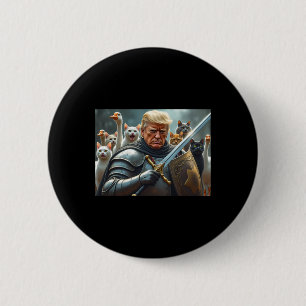 Donald Trump Make Cats Safe Again 2024 Debate 1 2 Inch Round Button