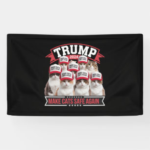 Donald Trump Make Cats Safe Again 2024 Debate  Banner
