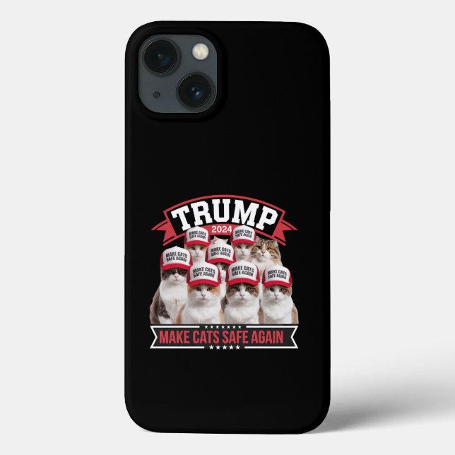 Donald Trump Make Cats Safe Again 2024 Debate  Case-Mate iPhone Case (Back)