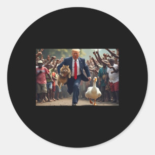 Donald Trump Make Cats Safe Again 2024 Debate  Classic Round Sticker
