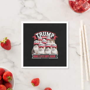 Donald Trump Make Cats Safe Again 2024 Debate  Napkin