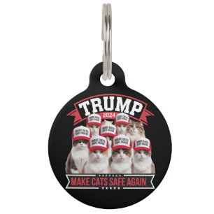 Donald Trump Make Cats Safe Again 2024 Debate Pet Tag