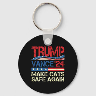 Donald Trump Make Cats Safe Again 2024 Dete Funny Keychain