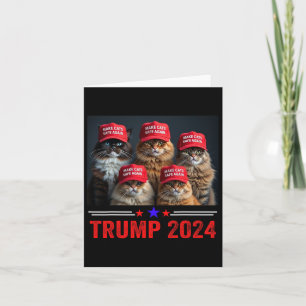 Donald Trump Make Cats Safe Again Red Hat 2024 Deb Card