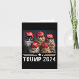Donald Trump Make Cats Safe Again Red Hat 2024 Deb Card