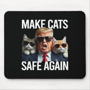 Donald Trump Make Cats Safe Again Red Hat 2024 Deb Mouse Pad