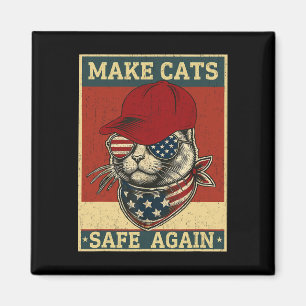 Donald Trump Make Cats Safe Again Red Hat 2024 Det Magnet