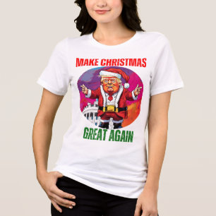 DONALD TRUMP - MAKE CHRISTMAS GREAT AGAIN Tri-Blend SHIRT