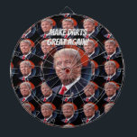 Donald Trump Make Darts Great Again Dart Board<br><div class="desc">Whimsical dart board featuring a familiar public figure.
*All in good fun.</div>