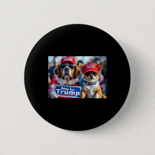 Donald Trump Make Dogs Safe Again Red Hat 2024 Det 2 Inch Round Button
