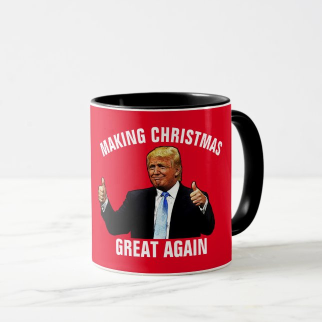 DONALD TRUMP MAKING CHRISTMAS GREAT AGAIN COFFEE MUG (Front Right)