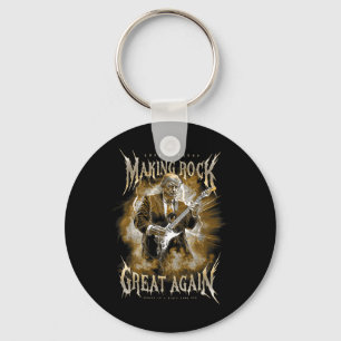 Donald Trump Making Rock Music Great Again Vintage Keychain