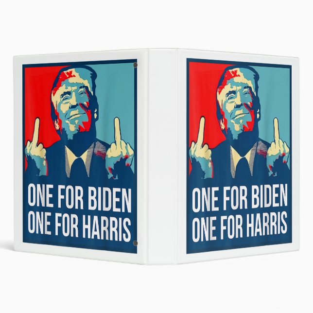 Donald Trump Middle Finger Biden Harris America Re Binder (Background)
