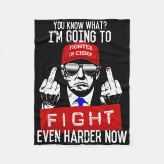 Donald Trump Middle Finger Flipping Off Pro Republ Fleece Blanket