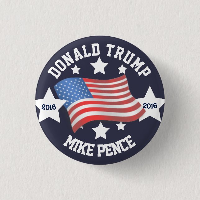 Donald Trump / Mike Pence 1 Inch Round Button (Front)