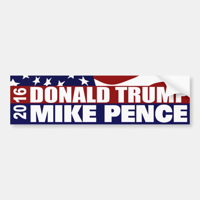 Donald Trump Mike Pence 2016 Election Bumper Sticker (Front)