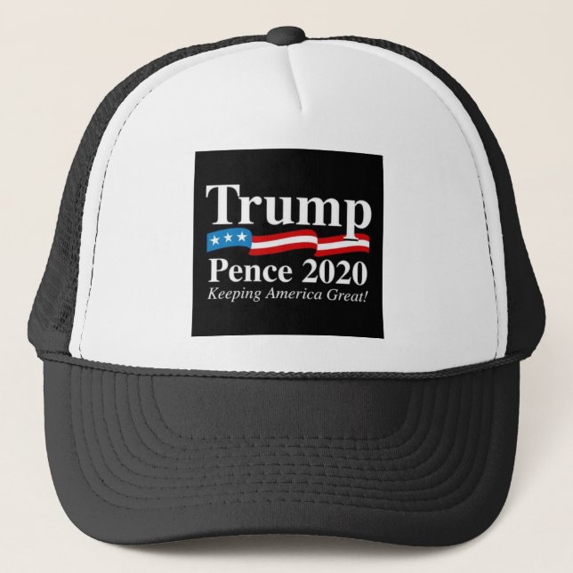 Donald Trump Mike Pence 2020 Trucker Hat (Front)
