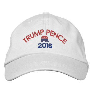 Donald Trump Mike Pence - with Republican Elephant Embroidered Hat