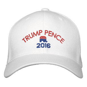 Donald Trump Mike Pence - with Republican Elephant Embroidered Hat