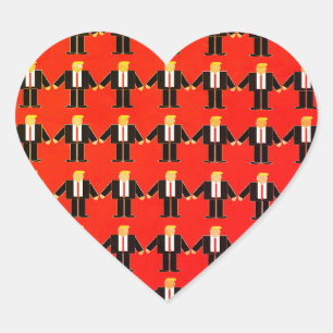 Donald Trump Minis  Heart Sticker