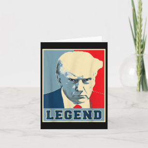 Donald Trump Mug Shot 2024 President Legend Never  Card