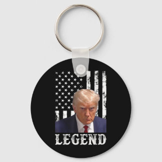 Donald Trump Mug Shot President Legend American Fl Keychain