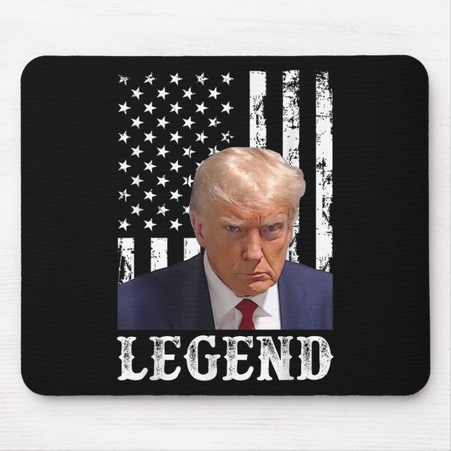 Donald Trump Mug Shot President Legend American Fl Mouse Pad (Front)