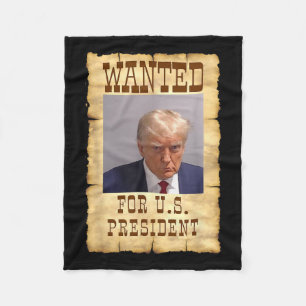 Donald Trump Mug Shot Wanted For U.s. President 20 Fleece Blanket