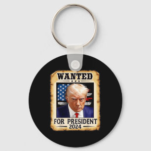 Donald Trump Mug Shot Wanted For U.s. President 20 Keychain