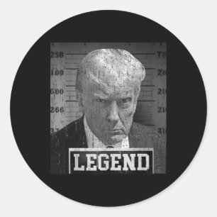 Donald Trump Mugshot 2024 Not Guilty Supporter  Classic Round Sticker