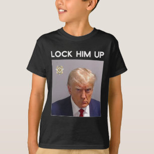 Donald Trump Mugshot Lock Him Up Trump Mug Shot  T-Shirt