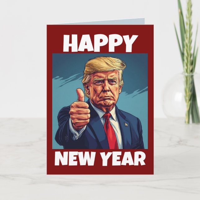 DONALD TRUMP NEW YEARS 2026 GREETING CARD (Front)