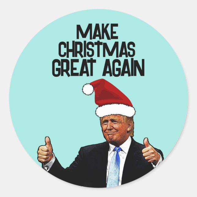 DONALD TRUMP NOËL GRAND ENCORE UNE FOIS STICKERS (Devant)