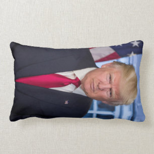 Donald Trump Official Presidential Portrait Lumbar Pillow