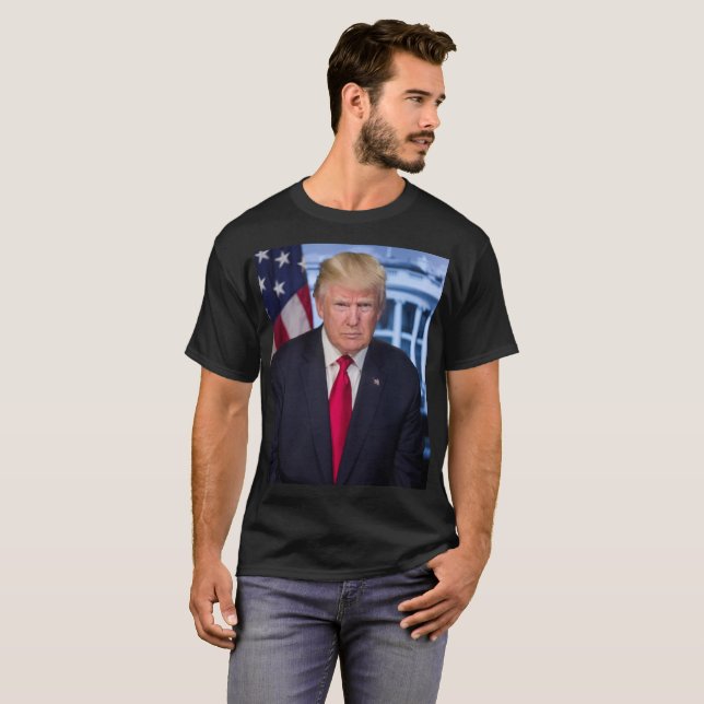 Donald Trump Official Presidential Portrait T-Shirt (Front Full)
