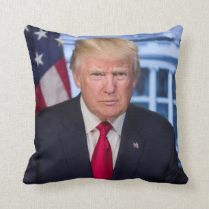 Donald Trump Official Presidential Portrait Throw Pillow
